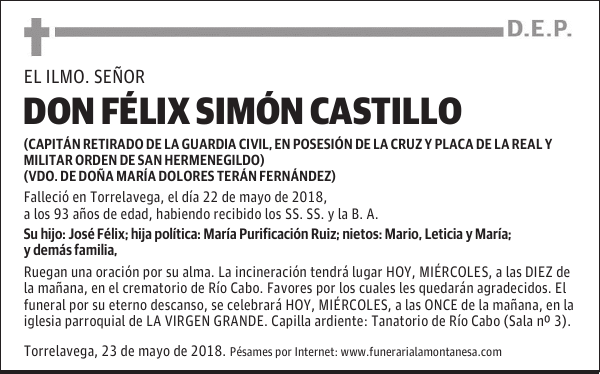 DON FÉLIX SIMÓN CASTILLO