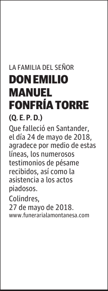 DON EMILIO MANUEL FONFRÍA TORRE