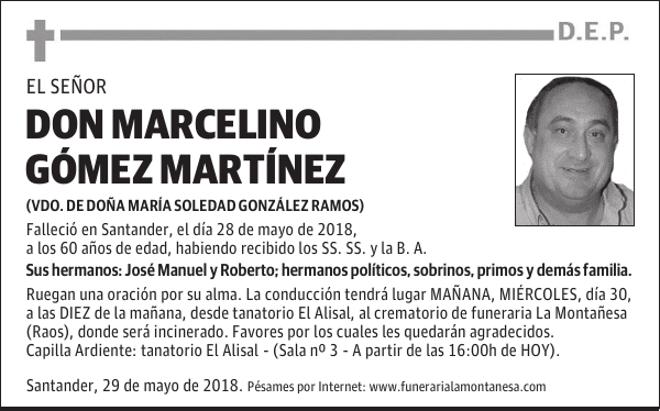 DON MARCELINO GÓMEZ MARTÍNEZ