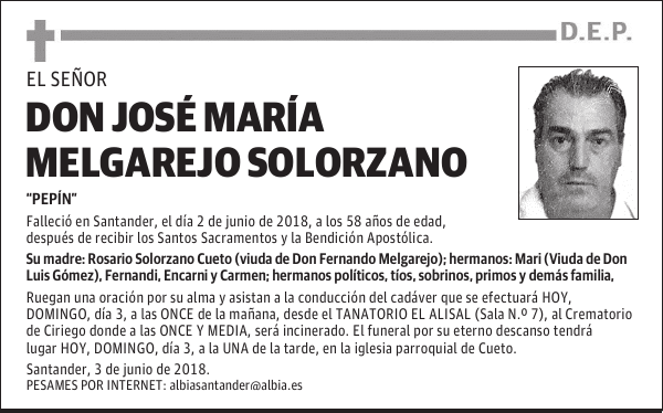 DON JOSE MARIA MELGAREJO SOLORZANO