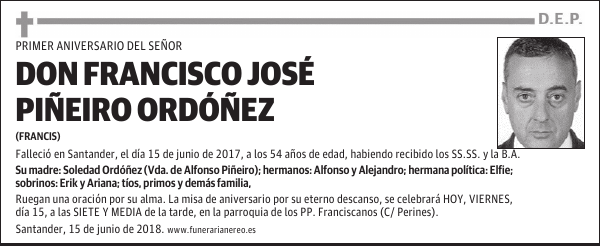 DON FRANCISCO JOSE PIÑEIRO ORDOÑEZ