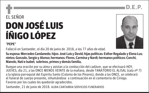 DON JOSÉ LUIS ÍÑIGO LÓPEZ