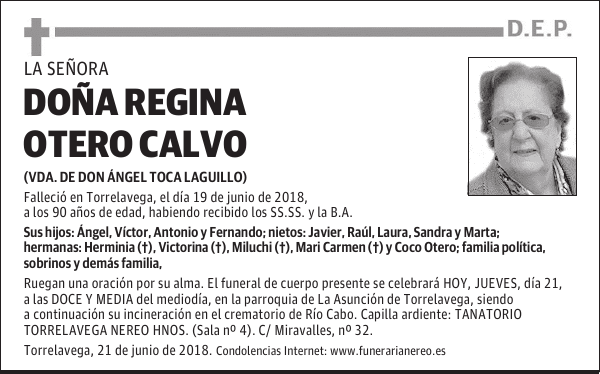 DOÑA REGINA OTERO CALVO
