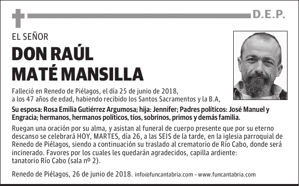 DON RAÚL MATÉ MANSILLA