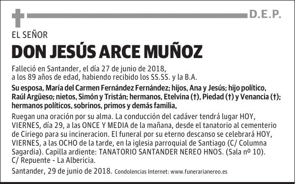 DON JESUS ARCE MUÑOZ