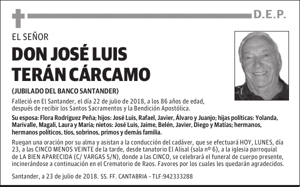 DON JOSÉ LUIS TERÁN CÁRCAMO