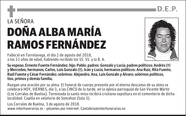 Da. ALBA MARÍA RAMOS FERNÁNDEZ