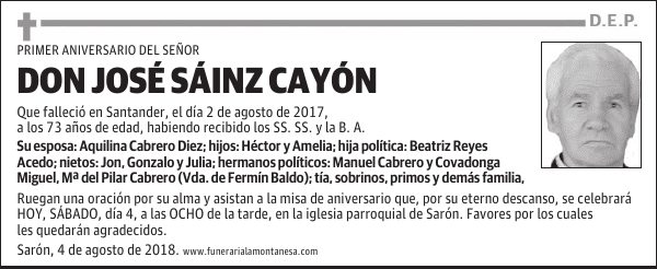 DON JOSÉ SÁINZ CAYÓN