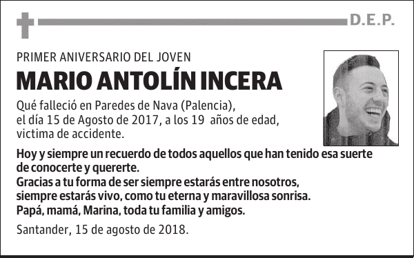 MARIO ANTOLÍN INCERA
