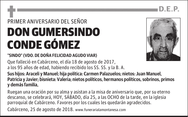 DON GUMERSINDO CONDE GÓMEZ