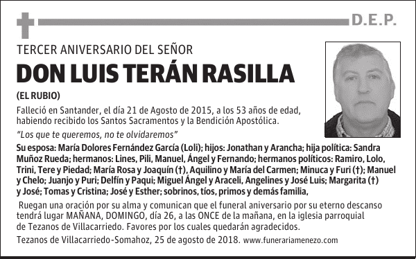 DON LUIS TERAN RASILLA