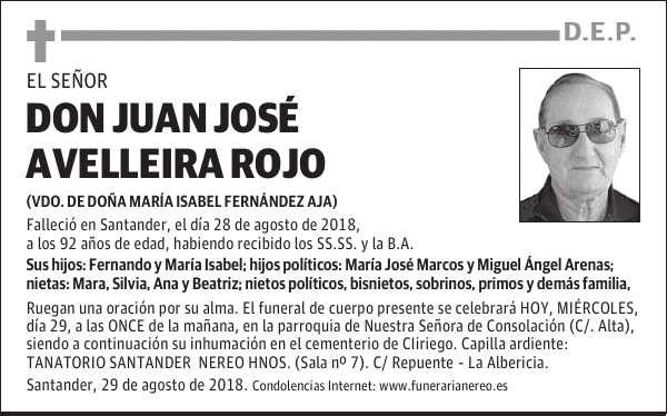 DON JUAN JOSÉ AVELLEIRA ROJO