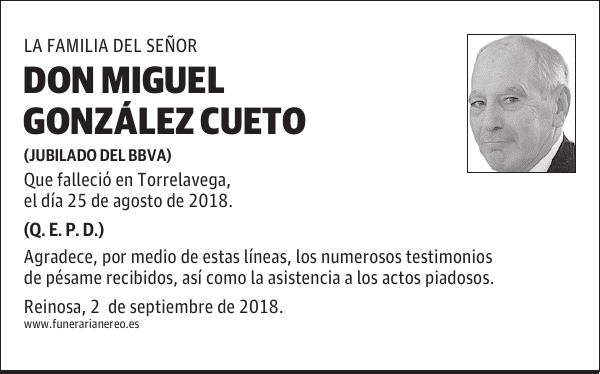 DON MIGUEL GONZALEZ CUETO