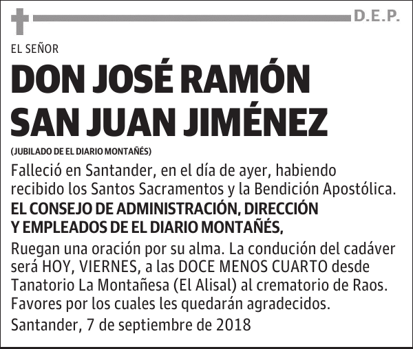 DON JOSE RAMON SAN JUAN JIMENEZ