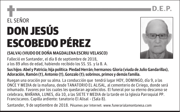 DON JESÚS ESCOBEDO PÉREZ