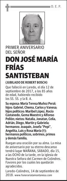 DON JOSE MARÍA FRÍAS SANTISTEBAN