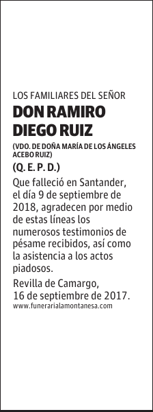 DON RAMIRO DIEGO RUIZ