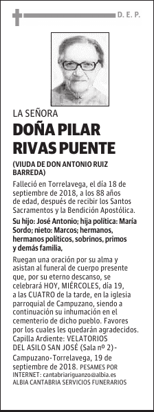 DOÑA PILAR RIVAS PUENTE