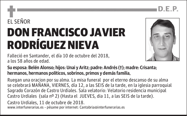 DON FRANCISCO JAVIER RODRÍGUEZ NIEVA