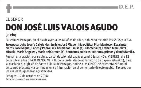 DON JOSE LUIS VALOIS AGUDO