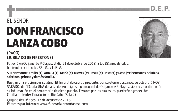 DON FRANCISCO LANZA COBO