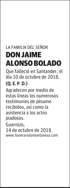 DON JAIME ALONSO BOLADO
