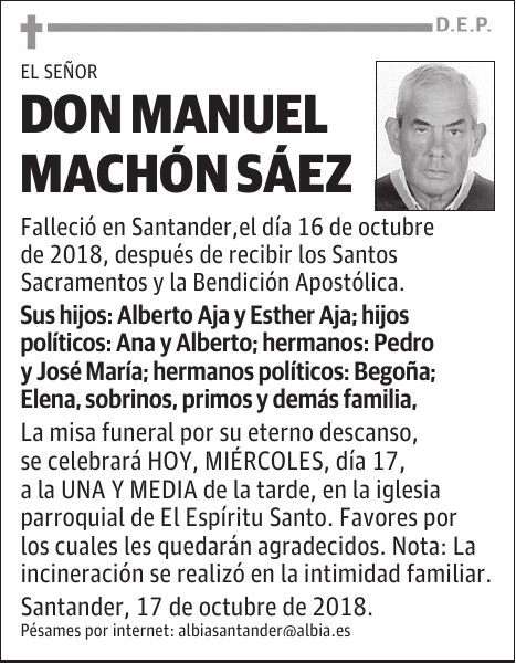 DON MANUEL MACHÓN SÁEZ
