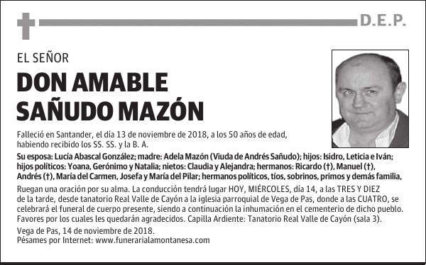 DON AMABLE SAÑUDO MAZÓN