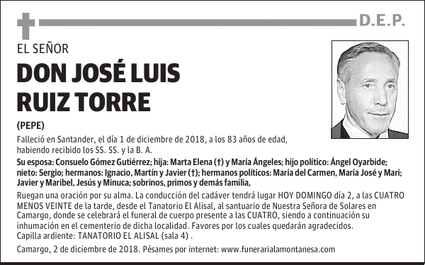 DON JOSÉ LUIS RUIZ TORRE