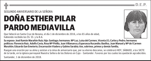 DOÑA PILAR ESTHER PARDO MEDIAVILLA