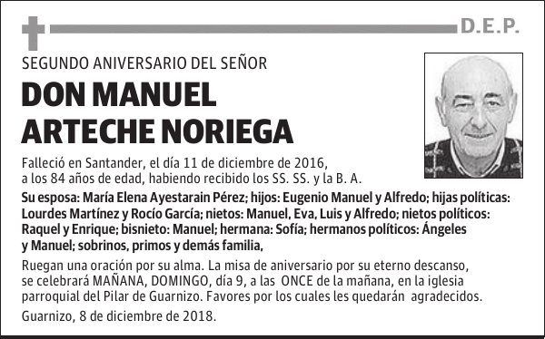 DON MANUEL ARTECHE NORIEGA