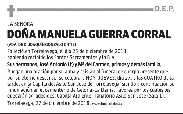 Doña Manuela Guerra Corral