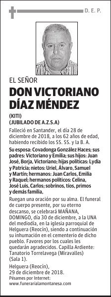 DON VICTORIANO DÍAZ MÉNDEZ