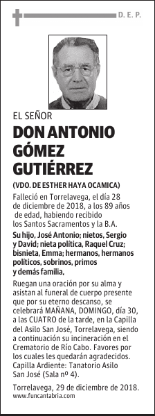 Don Antonio Gómez Gutiérrez
