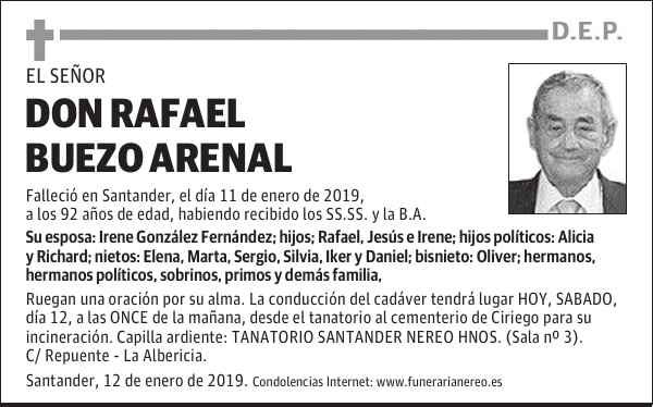 DON RAFAEL BUEZO ARENAL