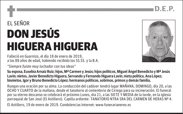 DON JESUS HIGUERA HIGUERA