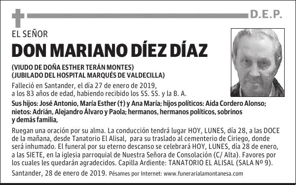 DON MARIANO DIEZ DIAZ