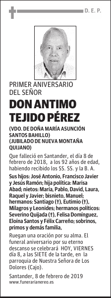 DON ANTIMO TEJIDO PÉREZ