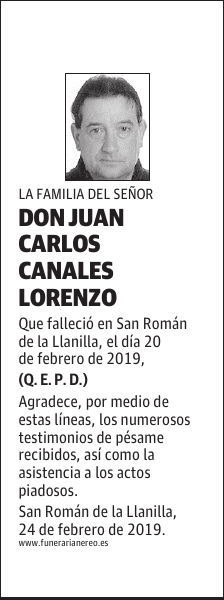 DON JUAN CARLOS CANALES LORENZO