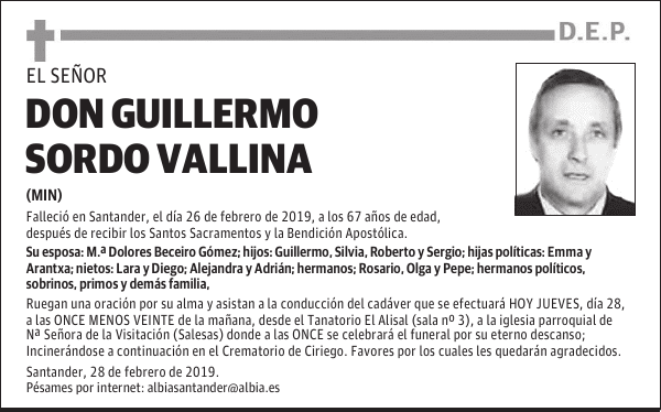 DON GUILLERMO SORDO VALLINA