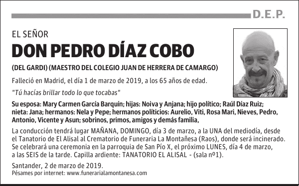 DON PEDRO DÍAZ COBO