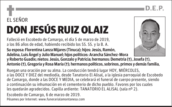 DON JESÚS RUIZ OLAIZ