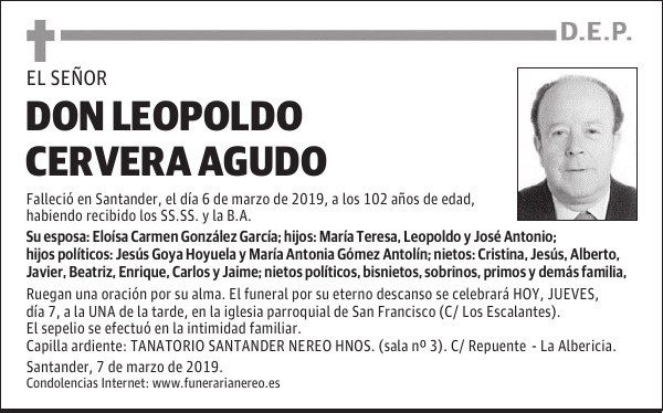 DON LEOPOLDO CERVERA AGUDO