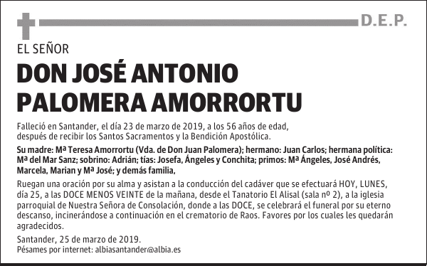 DON JOSÉ ANTONIO PALOMERA AMORRORTU