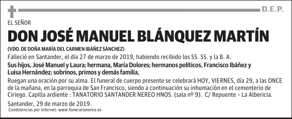 DON JOSÉ MANUEL BLÁNQUEZ MARTÍN