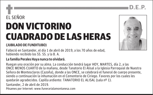 DON VICTORINO CUADRADO DE LAS HERAS