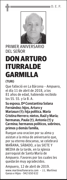 DON ARTURO ITURRALDE GARMILLA