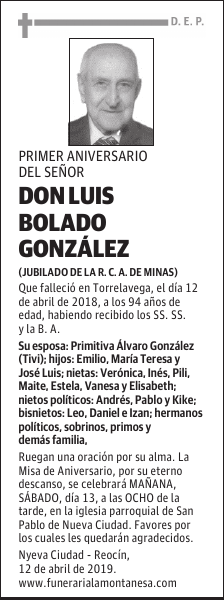 DON LUIS BOLADO GONZÁLEZ