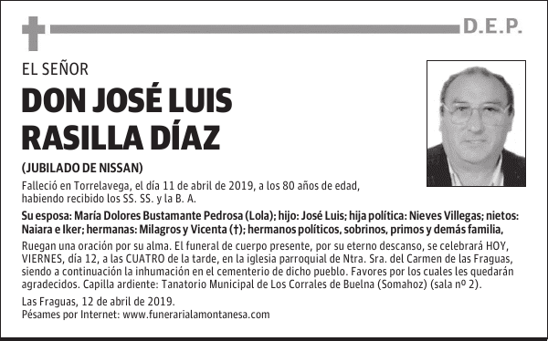 DON JOSÉ LUIS RASILLA DÍAZ