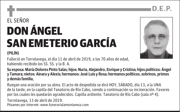 DON ÁNGEL SAN EMETERIO GARCÍA
